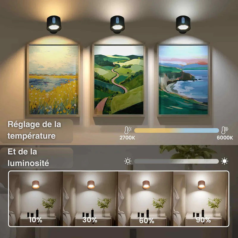 💡 Dotia™ – Aplique de pared recargable inalámbrica